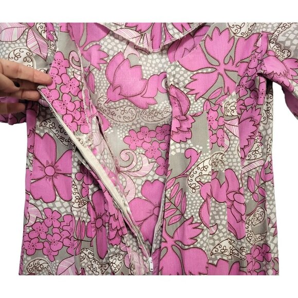 Vintage 1960s Hawaiian Pake Muu Floral Maxi Dress - Picture 8 of 12